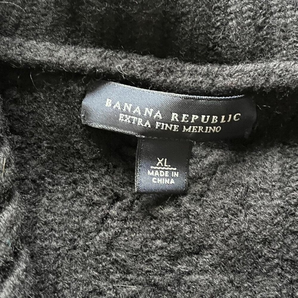 Banana Republic Cable Knit Sweater Womens XL 100% Extra Fine Merino Wool Knitted - Picture 2 of 8